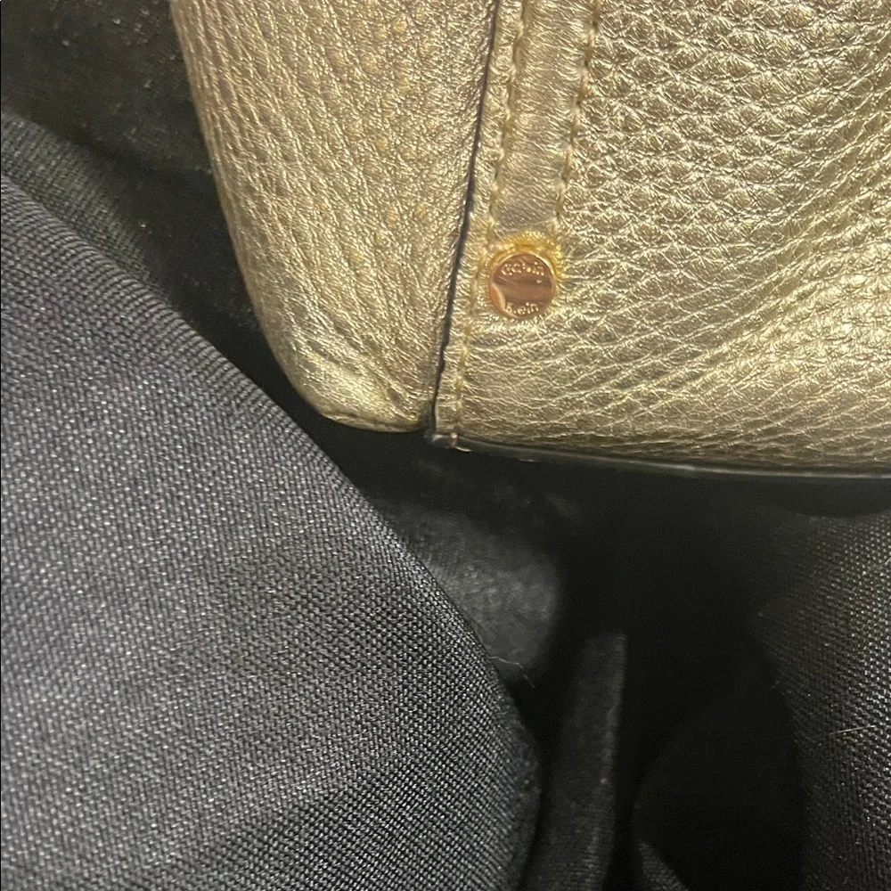 Calvin Klein Metallic Gold Satchel